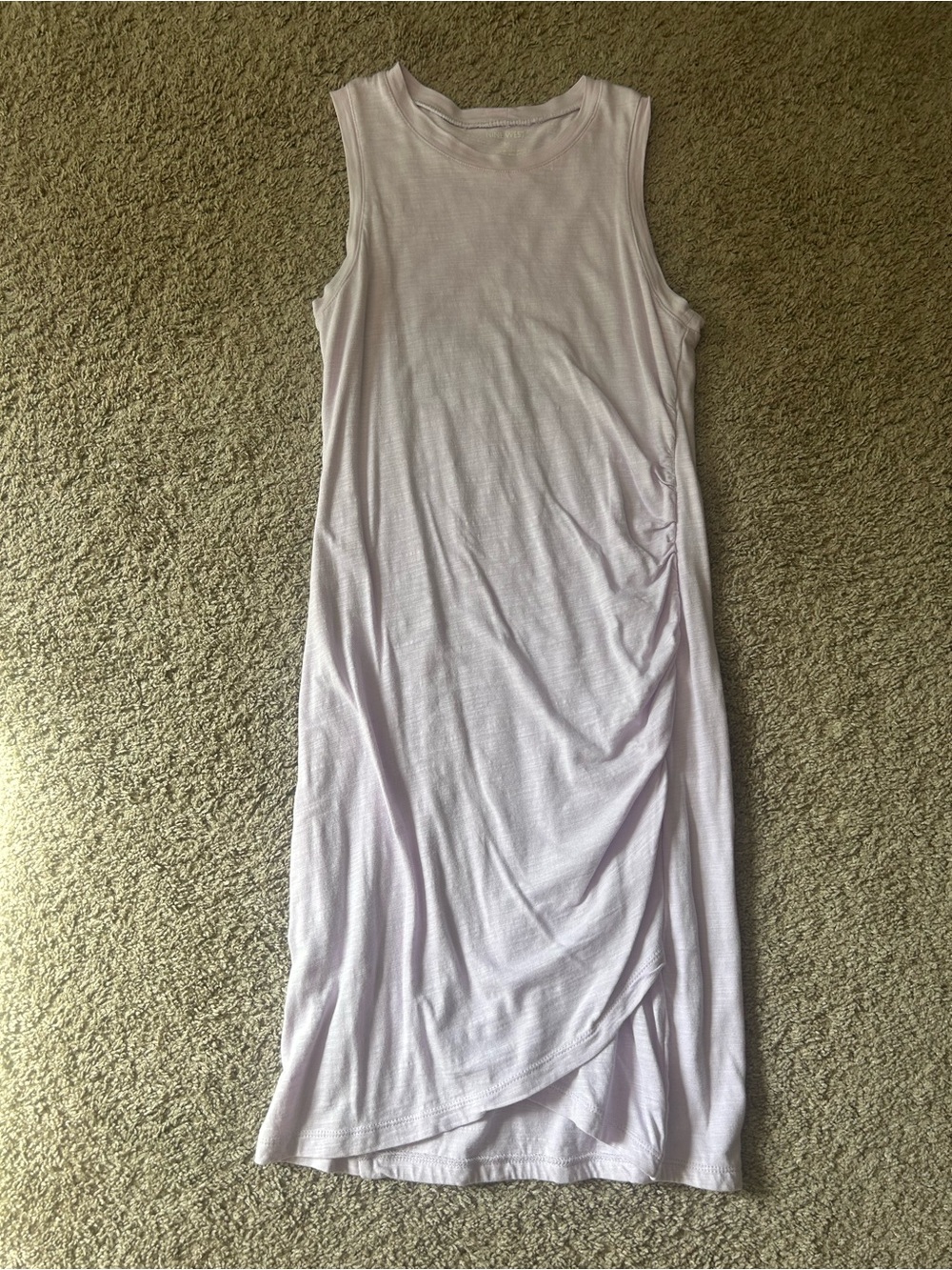 Nine West Lavender Sleeveless Midi Dress with Side Drape